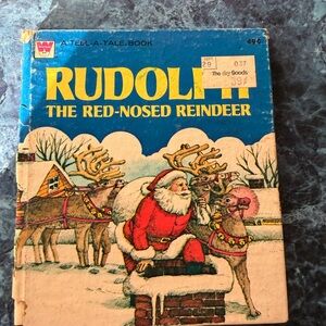 Rudolph The Red-Nosed Reindeer Vintage Children's Book - Blue Cover
